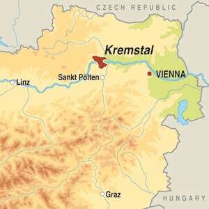 Map showing Kremstal