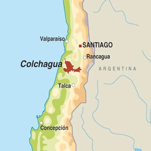 Map showing Apalta DO