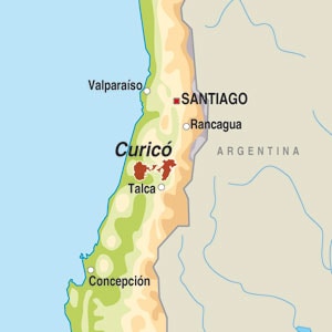 Map showing Curico