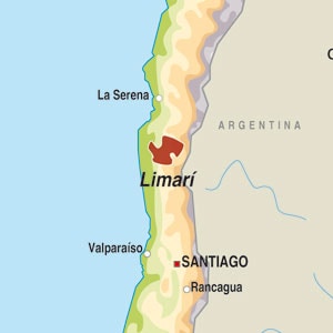 Map showing Valle de Limari