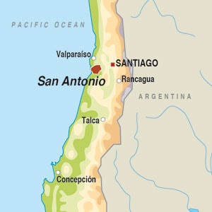 Map showing San Antonio