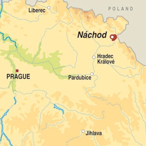 Map showing Náchod