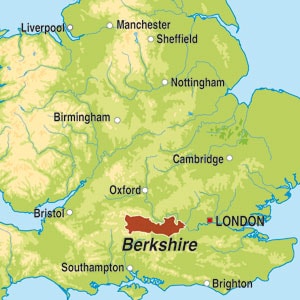Map showing Berkshire