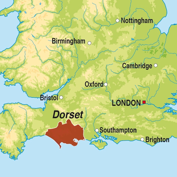 Map showing Dorset