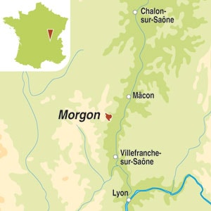 Map showing Morgon AOC