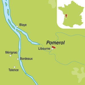 Map showing Pomerol AOC