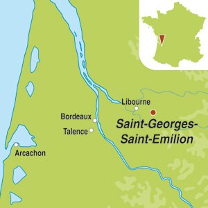 Map showing Saint-Georges Saint-Emilion AOC