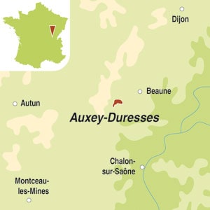 Map showing Auxey-Duresses AOC