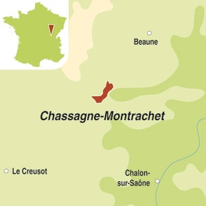 Map showing Chassagne-Montrachet AOP