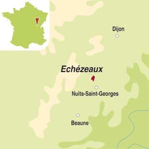 Map showing Echezeaux Grand Cru AOC