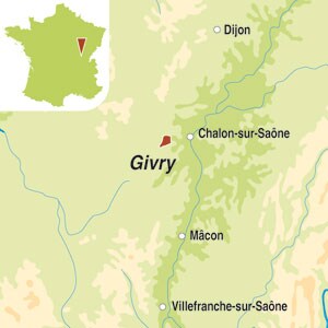 Map showing Givry AOC