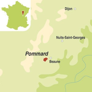 Map showing Pommard Premier Cru AOC