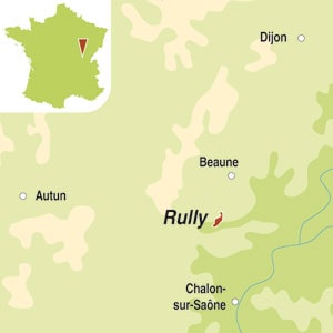 Map showing Rully AOC