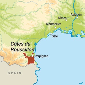 Map showing Vin de France