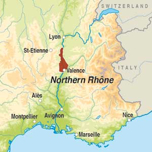 Map showing Vin de France