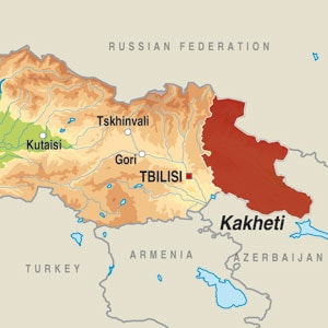 Map showing Kakheti