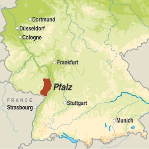 Map showing Pfalz QbA