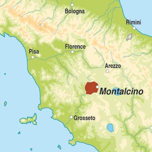 Map showing Toscana IGT