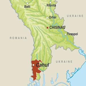 Map showing Cahul