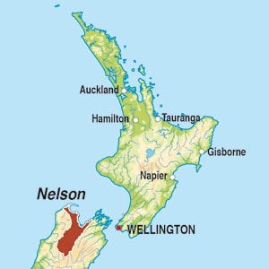 Map showing Nelson