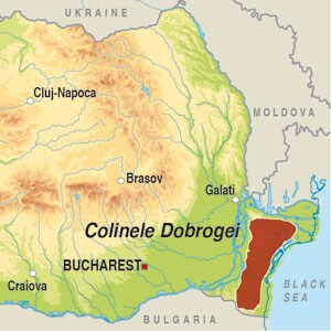 Map showing Colinele Dobrogei