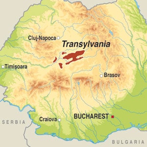 Map showing Dealurile Transilvaniei IG