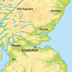 Map showing Scotland