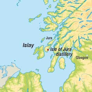 Map showing Highlands and Islands