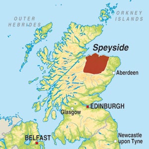 Map showing Speyside