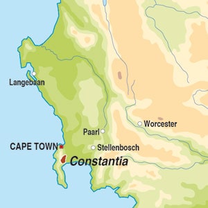 Map showing Constantia WO