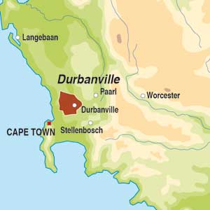 Map showing Durbanville