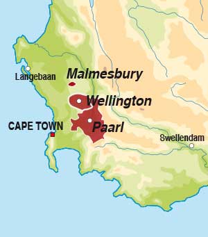 Map showing Western Cape