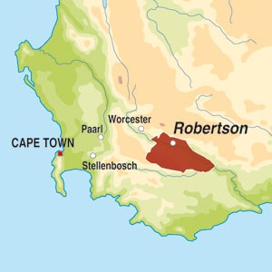 Map showing Robertson WO