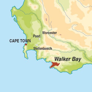 Map showing Walker Bay WO
