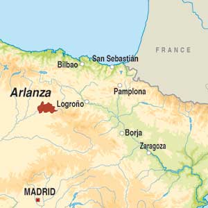 Map showing Arlanza DO
