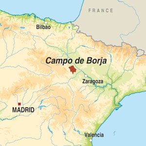 Map showing Campo de Borja DO