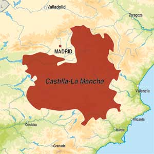 Map showing Castilla y Leon VdT