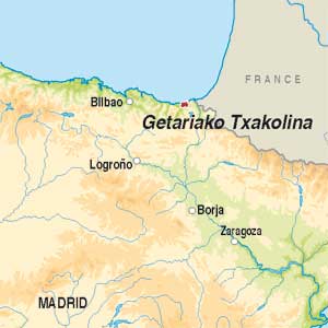 Map showing Getariako Txakolina