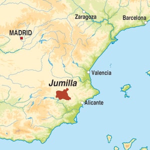 Map showing Jumilla DO