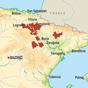 Map showing Vino de Mesa