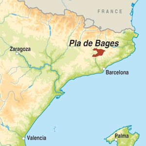 Map showing Cataluna DO