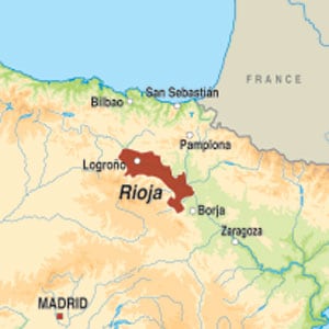 Map showing Rioja DOC