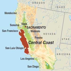 Map showing California
